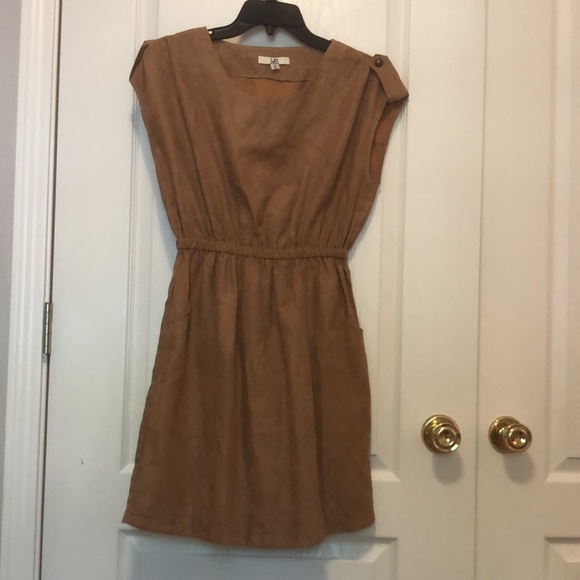 YA LOS ANGELES - Tan/Camel Suede-Like Dress - Picture 4 of 10